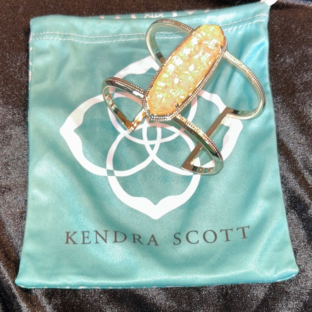 Kendra Scott Gold and Cream Cuff Bracelet